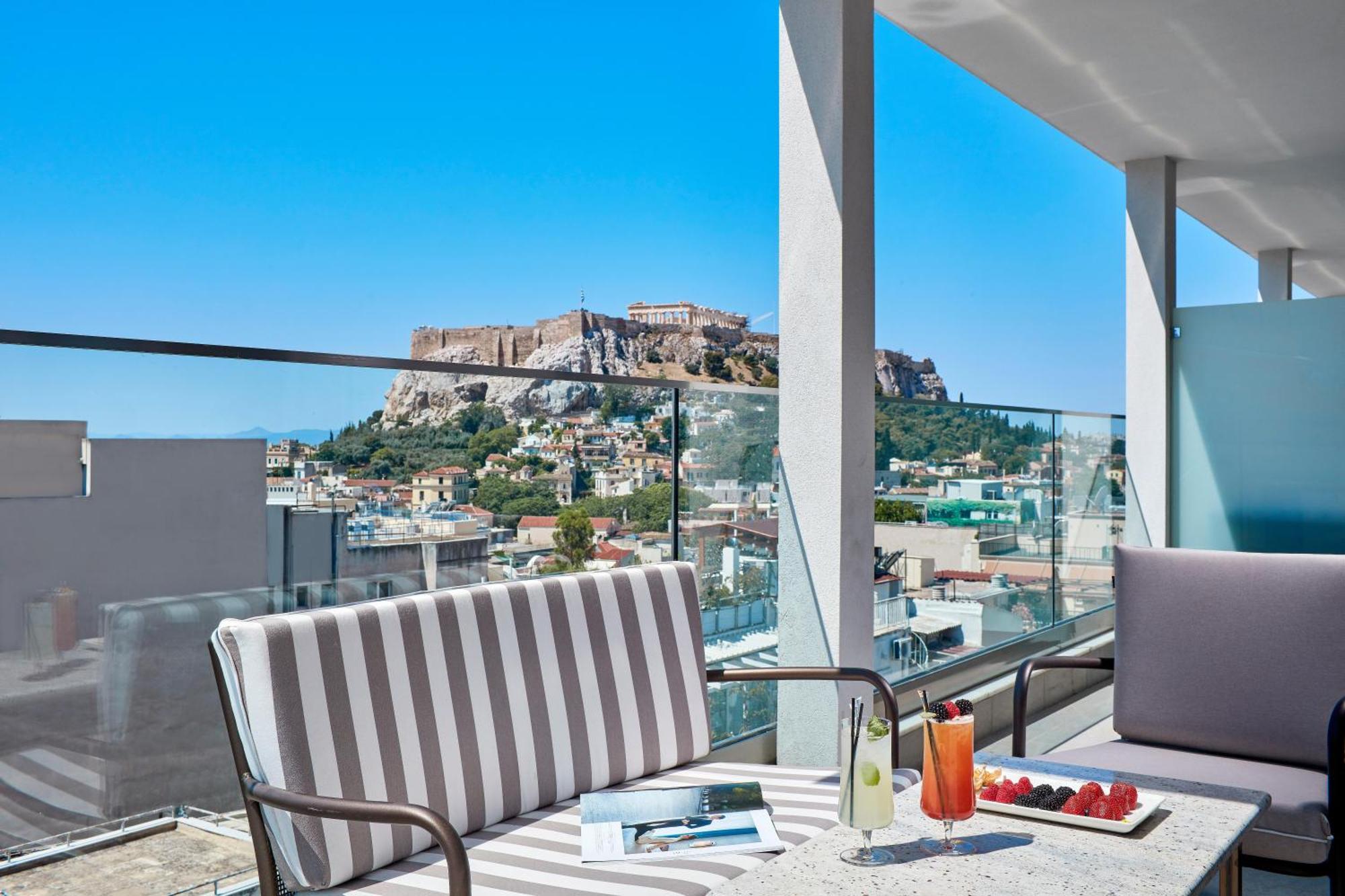 Deluxe Tweepersoonskamer met Uitzicht op de Akropolis